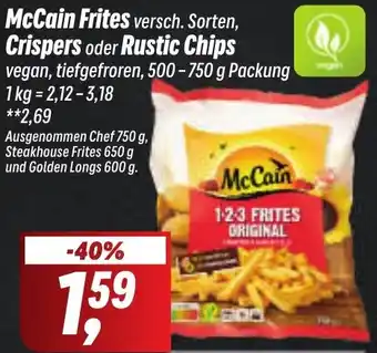 Simmel McCain Frites, Crispers oder Rustic Chips 500-750 g Packung Angebot