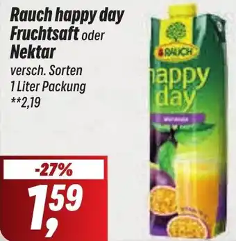 Simmel Rauch happy day Fruchtsaft oder Nektar 1 Liter Packung Angebot