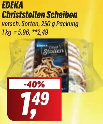 Simmel EDEKA Christstollen Scheiben 250 g Packung Angebot