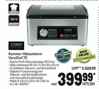 METRO Kammer-vakuumierer Vacuchef70 Casa Design Angebot