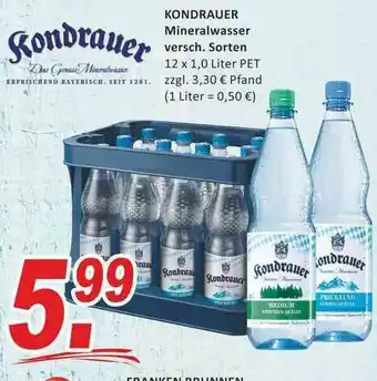 Getränke Fleischmann Kondrauer Mineralwasser Versch. Sorten Angebot