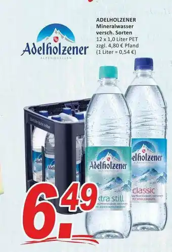 Getränke Fleischmann Adelholzener Mineralwasser Versch. Sorten Angebot