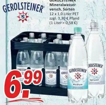 Getränke Fleischmann Gerolsteiner Mineralwasser Versch. Sorten Angebot