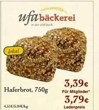 LPG Biomarkt Haferbrot Angebot