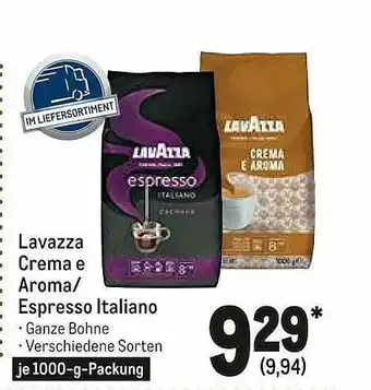 METRO Lavazza Crema E Aroma Espresso Italiano Angebot