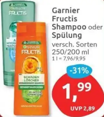 Budni Garnier Fructis Shampoo oder Spülung 250/200 ml Angebot