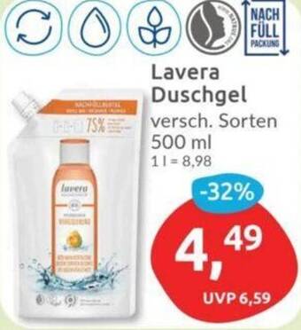 Budni Lavera Duschgel 500 ml Angebot