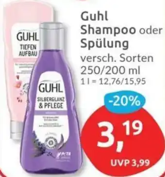 Budni Guhl Shampoo oder Spülung 250/200 ml Angebot