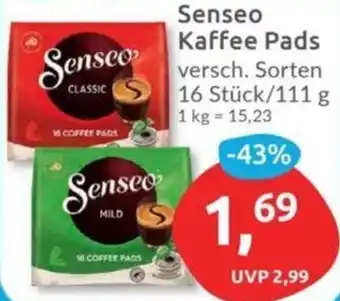 Budni Senseo Kaffee Pads 16 Stück/111 g Angebot