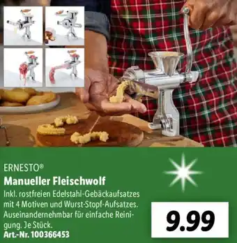 Lidl ERNESTO Manueller Fleischwolf Angebot