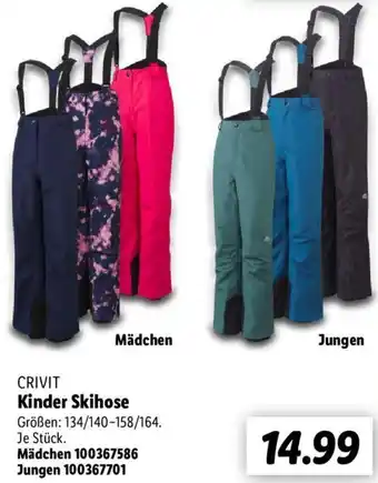 Lidl CRIVIT Kinder Skihose Angebot