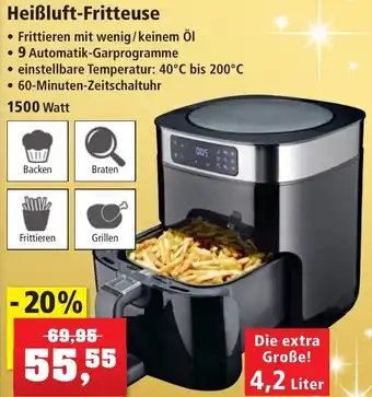 Thomas Philipps Heißluft-Fritteuse 1500 Watt Angebot