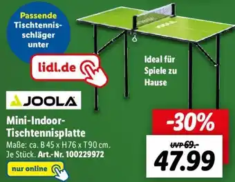 Lidl JOOLA Mini-Indoor Tischtennisplatte Angebot