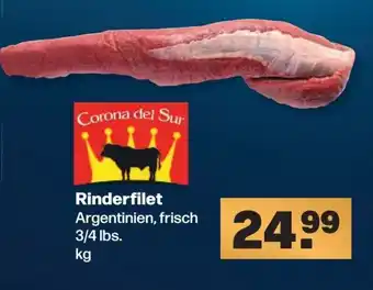 Handelshof Corona del Sur Rinderfilet Argentinien, frisch 3/4 lbs. kg Angebot