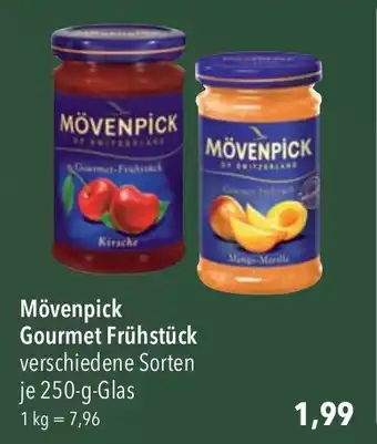 CITTI Markt Mövenpick Gourmet Frühstück verschiedene Sorten je 250-g-Glas Angebot