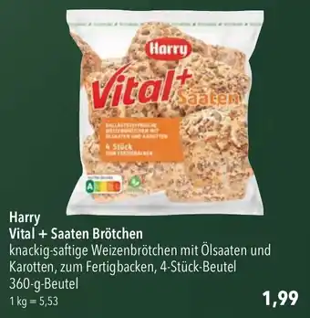 CITTI Markt Harry Vital + Saaten Brötchen 360-g-Beutel Angebot