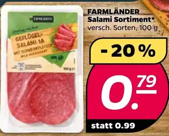 NETTO FARMLANDER Salami sortiment 100g Angebot