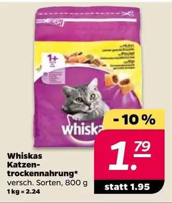 NETTO Whiskas Katzen-trockennahrung 800g Angebot