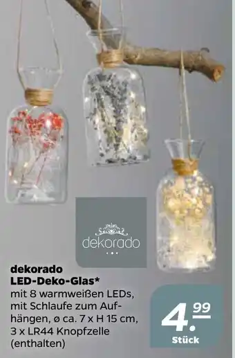 NETTO dekorado LED-Deko-Glas Angebot