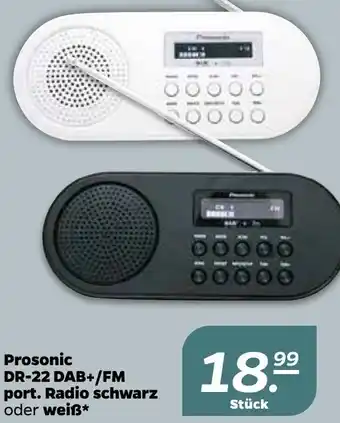 NETTO Prosonic DR-22DAB+/FM port. Radio schwarz Angebot