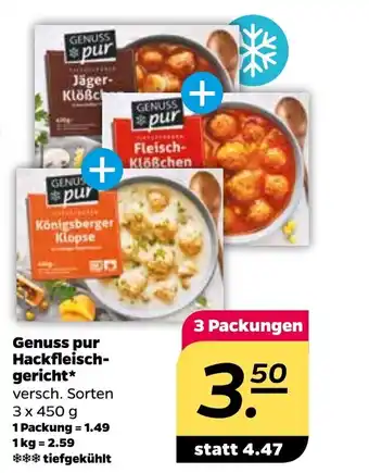 NETTO Genuss pur Hackfleisch-gericht Angebot