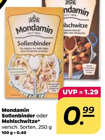 NETTO Mondamin Sobenbinder oder Mehischwitze 250 g Angebot