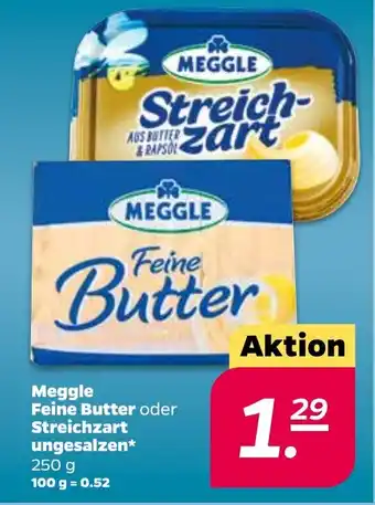 NETTO Meggle Feine Butter oder Streichzart ungesalzen 250g Angebot