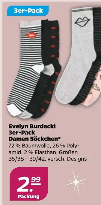 NETTO evelyn burdecki 3er-pack damen sockchen Angebot