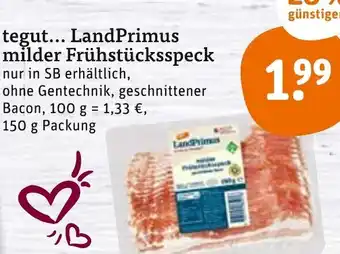 tegut tegut Landprimus milder fruhstucksspeck 150g Angebot