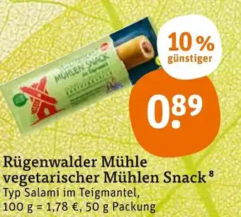 tegut Rugenwalder muhle vegetarischer muhlen snack 50g Angebot