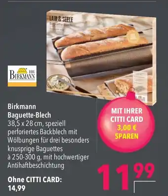 CITTI Markt Birkmann Baguette-Blech Angebot