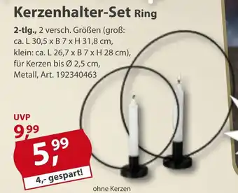 Sonderpreis Baumarkt Kerzenhalter-Set Ring 2-tlg., 2 versch. Größen Angebot