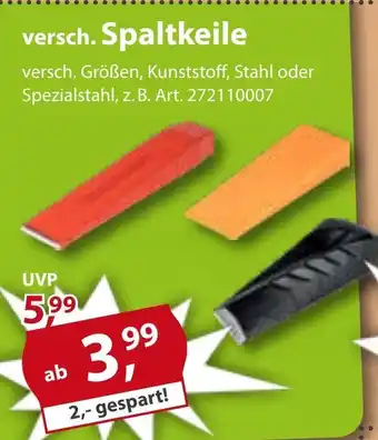 Sonderpreis Baumarkt versch. Spaltkeile Angebot