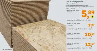 Globus Baumarkt OSB 3 Verlegeplatte Angebot