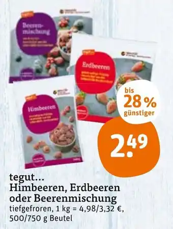 tegut tegut Himbeeren, erdbeeren oder beerenmischung Angebot