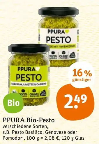 tegut PPURA Bio-pesto 120g Angebot