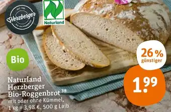 tegut Naturland Herberger Bio-Roggenbrot 500g Angebot