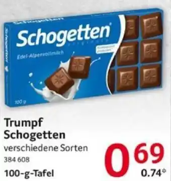 Selgros Trumpf Schogetten 100g Angebot