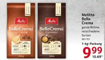 Selgros Melitta Bella Crema 1-kg-Packung Angebot