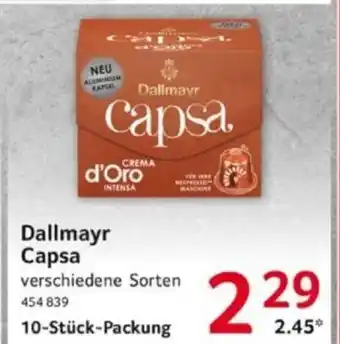 Selgros Dallmayr Capsa verschiedene Sorten 10-Stück-Packung Angebot