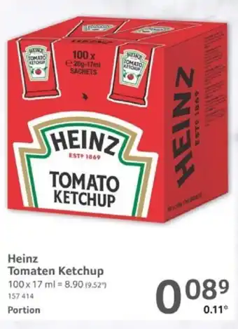 Selgros Heinz Tomaten Ketchup 17ml Angebot