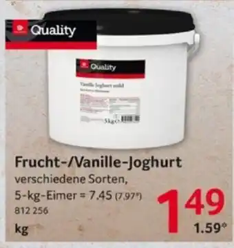 Selgros Quality Frucht-/Vanille-Joghurt kg Angebot