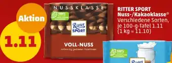 PENNY RITTER SPORT Nuss/Kakaoklasse 100 g Tafel Angebot