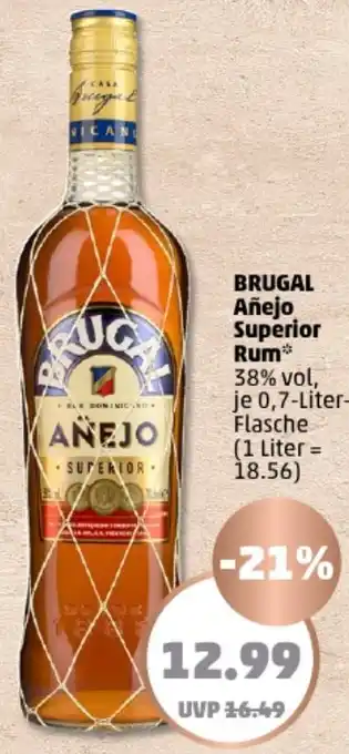 PENNY BRUGAL Añejo Superior Rum 0,7 Liter Flasche Angebot