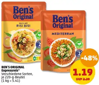 PENNY BEN'S ORIGINAL Expressreis 220 g Beutel Angebot