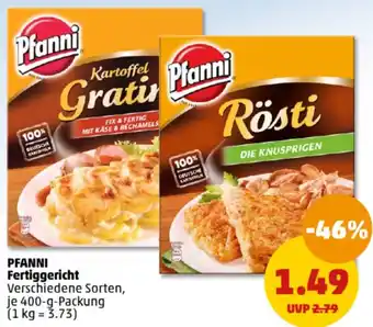 PENNY PFANNI Fertiggericht 400 g Packung Angebot