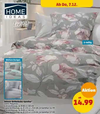 PENNY HOME IDEAS Living Velours Bettwäsche Garnitur Angebot