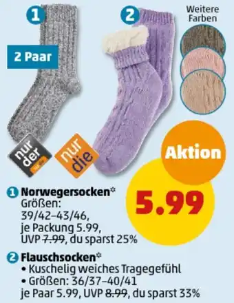 PENNY nur der/nur die Norwegersocken Angebot