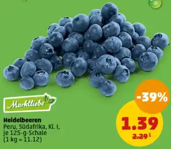 PENNY Heidelbeeren 125 g Schale Angebot