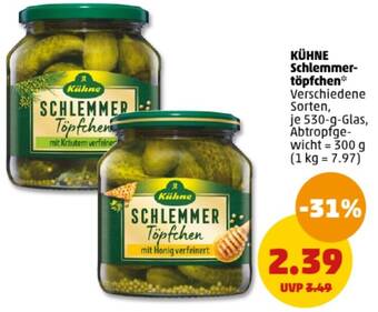 PENNY KÜHNE Schlemmertöpfchen 530 g Glas Angebot